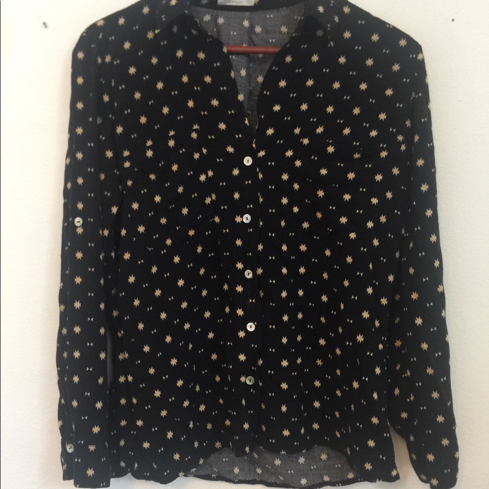 Collared southwest style funky blouse